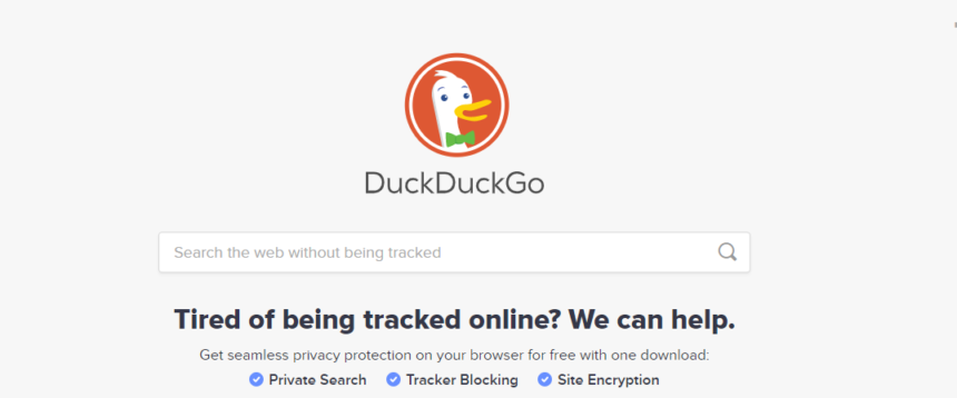 DuckDuckGo keresőfelület - alternatív keresők